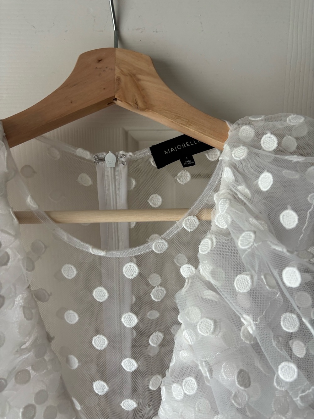 MAJORELLE White Textured Ruffle Mini Dress - Picture 6 of 8